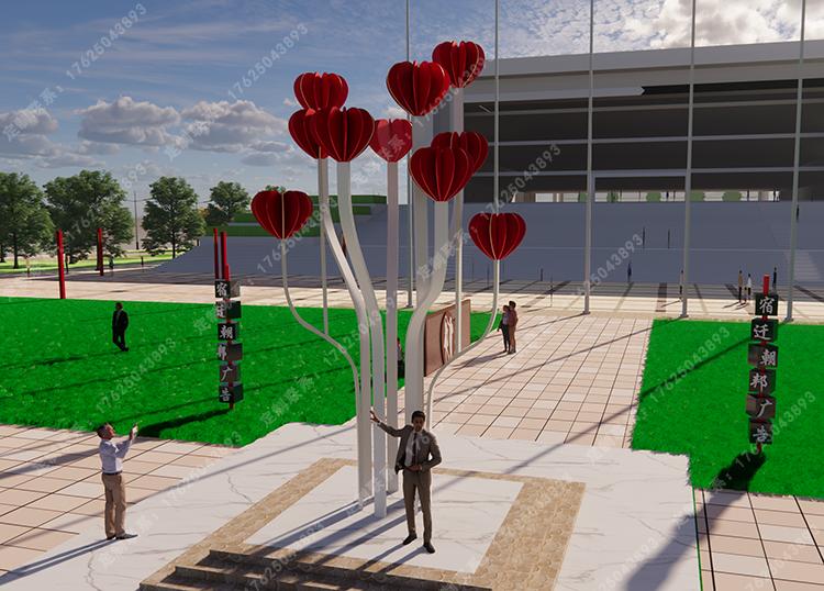 商場美陳-愛心雕塑-七夕情人節520