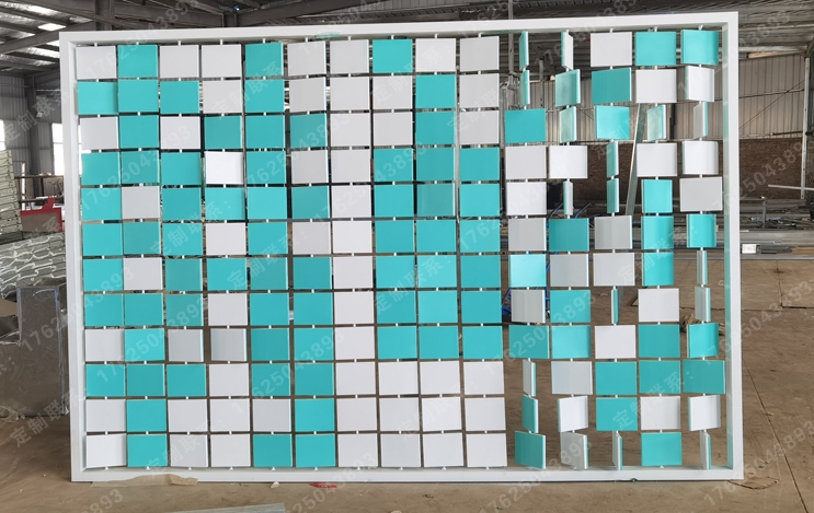 互動景墻正反雙色旋轉方塊